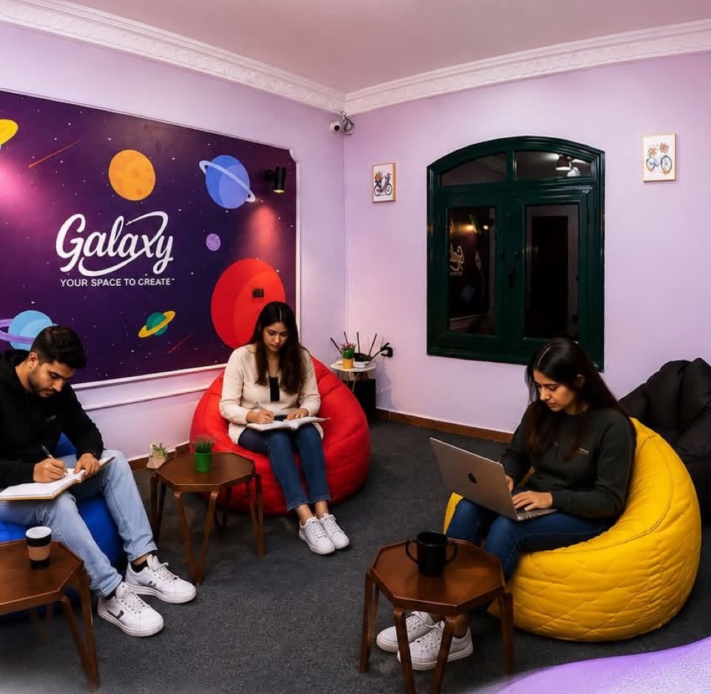 Pluto lounge room with bean bags